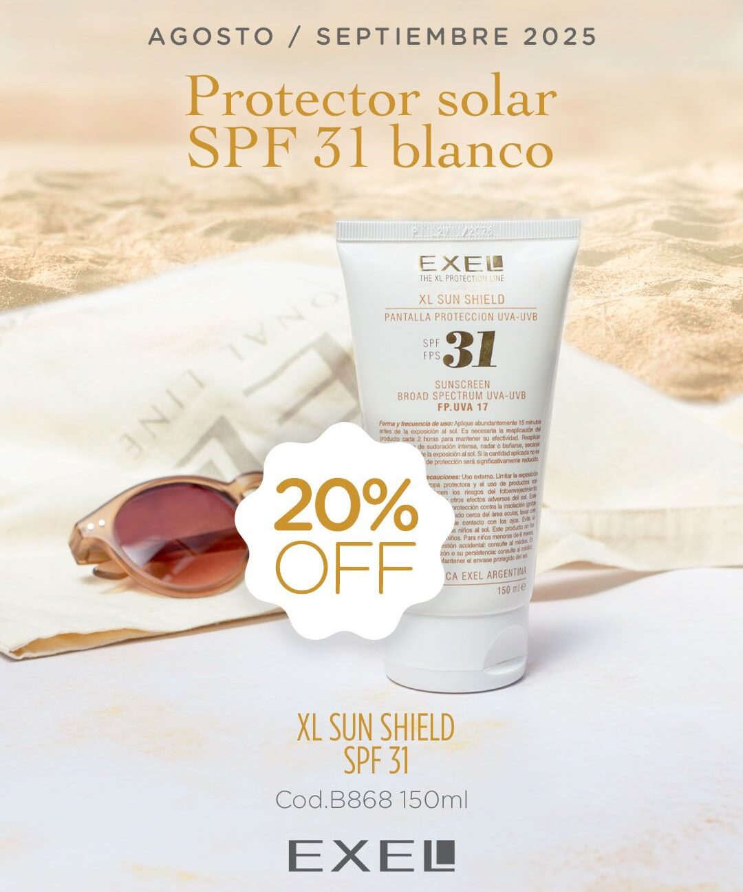 PROMO BOOK: Protector Solar FPS 31 Blanco (Agosto-Septiembre)