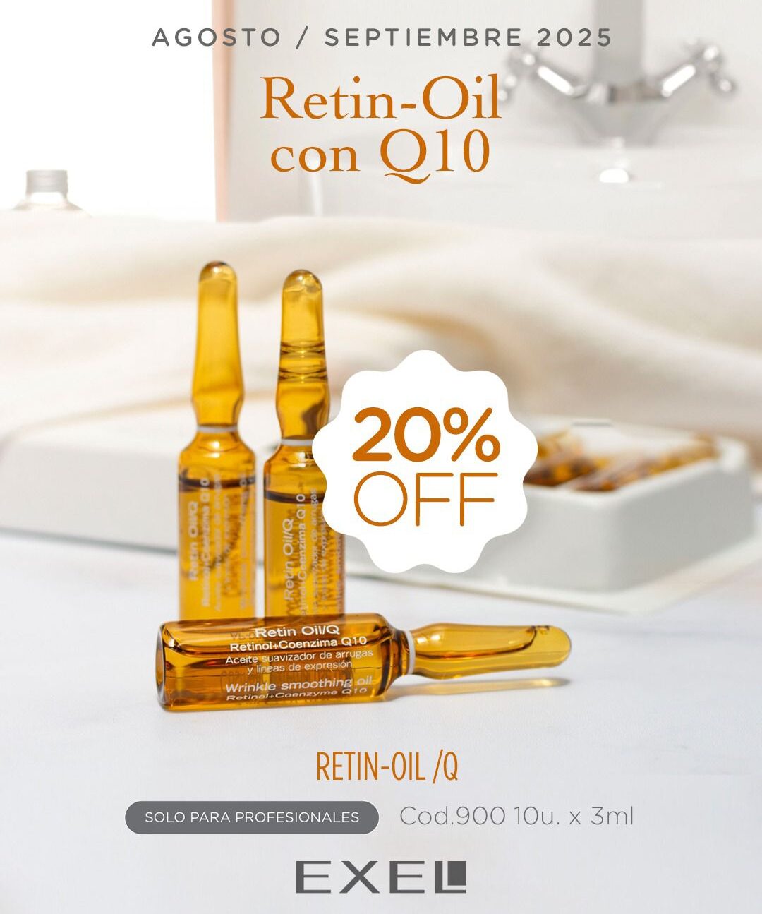 PROMO BOOK: Retin-Oil con Q10 x 10 unidades (Agosto-Septiembre)