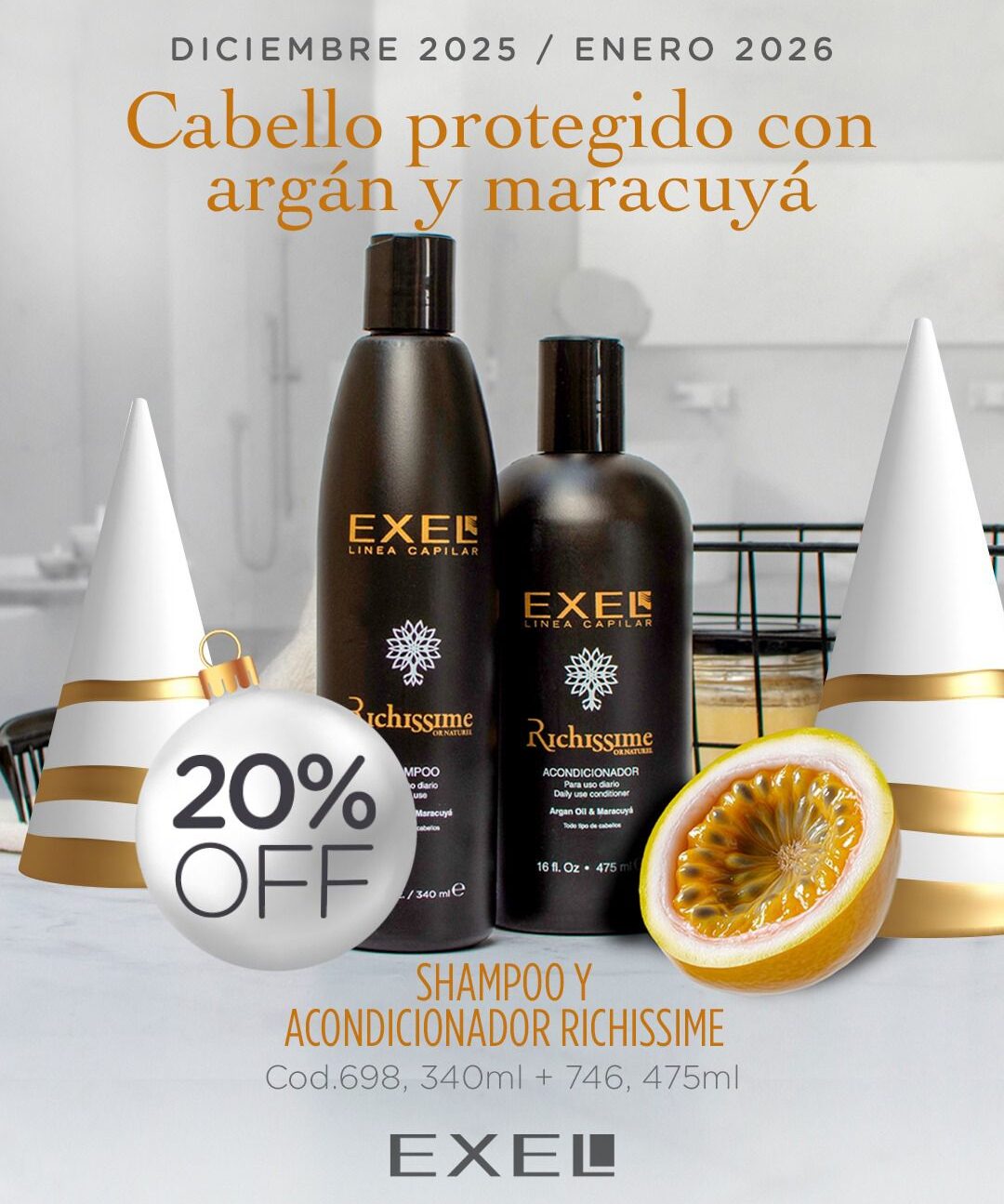 PROMO BOOK: Cabello protegido con argán y maracuyá (Diciembre-Enero)