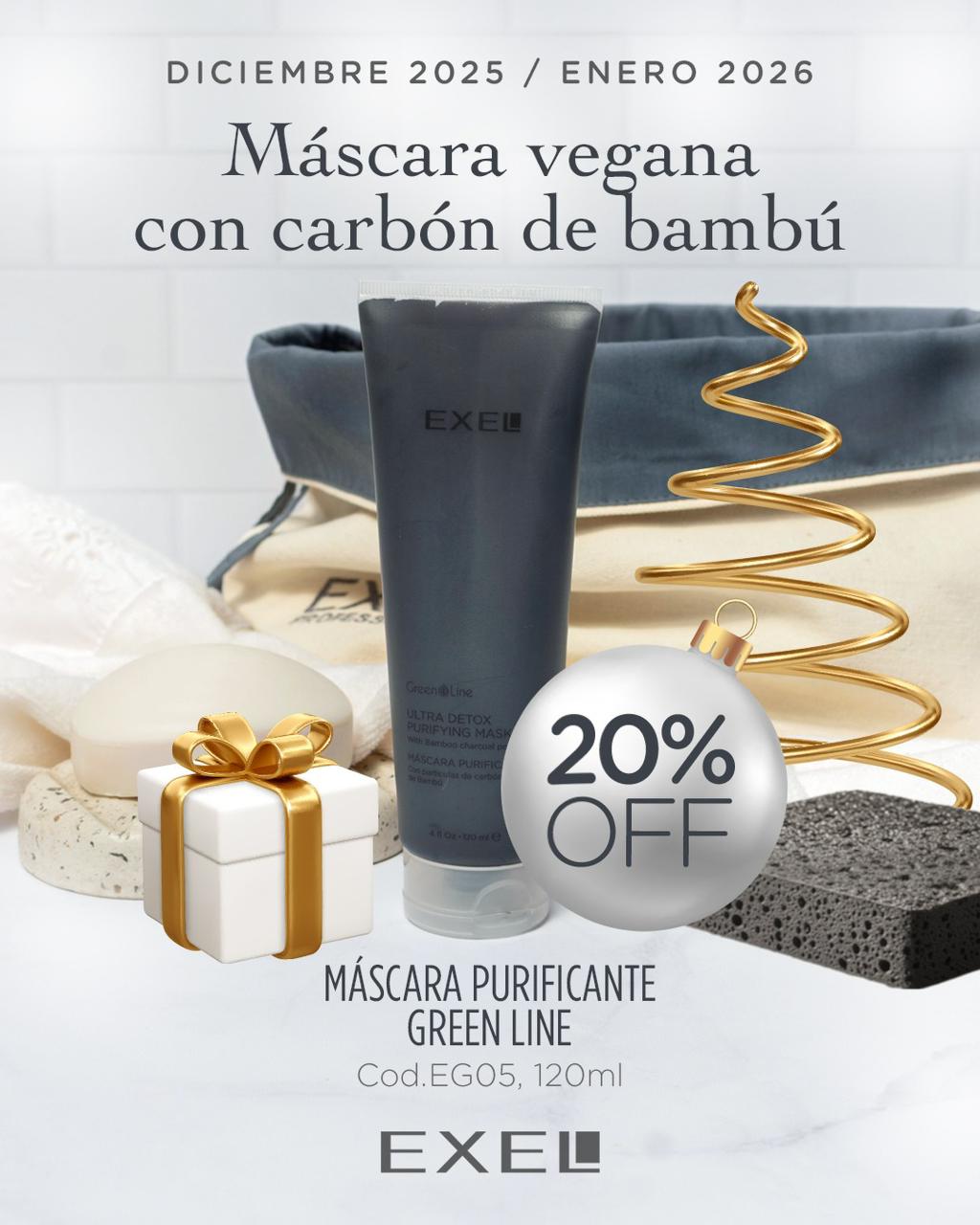 PROMO BOOK: Máscara Vegana con carbón de bambú (Diciembre-Enero)