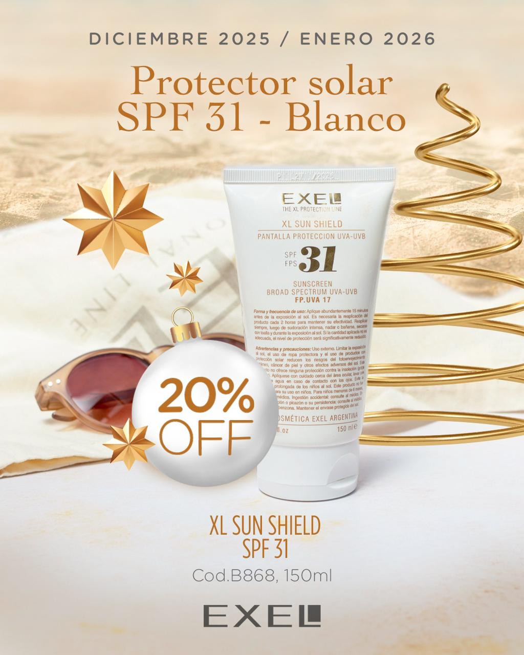 PROMO BOOK: Protector Solar FPS 31 Blanco (Diciembre-Enero)
