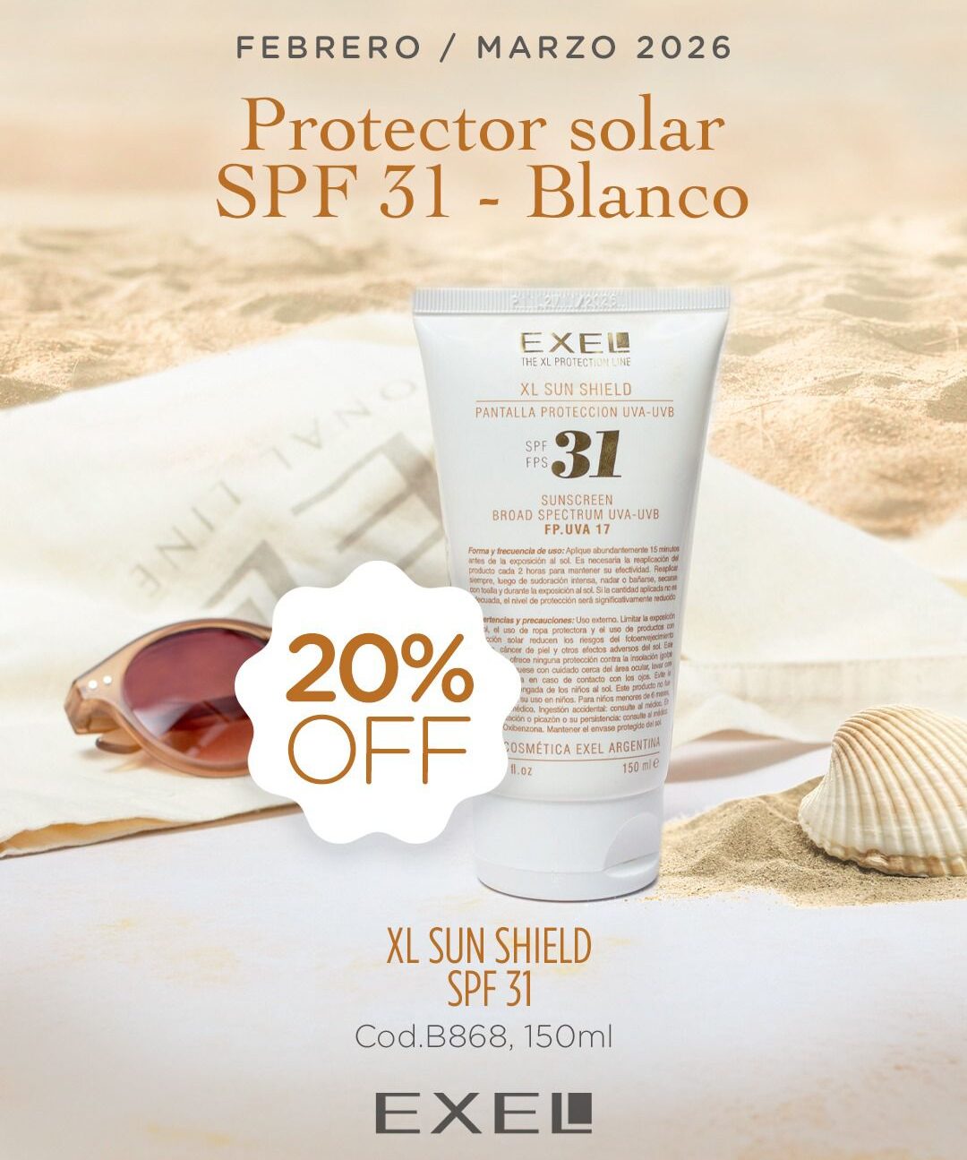 PROMO BOOK: Protector Solar FPS 31 Blanco (Febrero-Marzo)